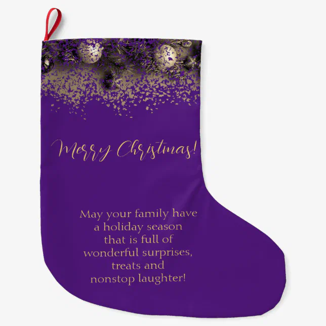 Christmas decorations in points large christmas stocking