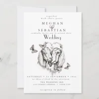 ALL in ONE Wedding Goats in Love Invitation