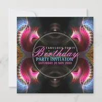 Fantasy Wings Fabulous 40 Event Party Invitation