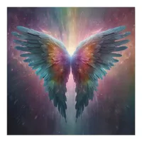 *~*Cosmic Neon Glowing Angel Wings AP78 Photo Print