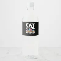 Eat Drink Be Scary Monster Halloween Creative Water Bottle Label