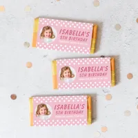 Photo Polka Dot Birthday Candy Bar Wrapper 