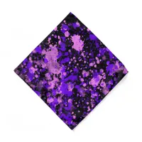 Purple Paint Splatters Bandana