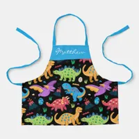 Your Name on Colorful Little Dinos Apron