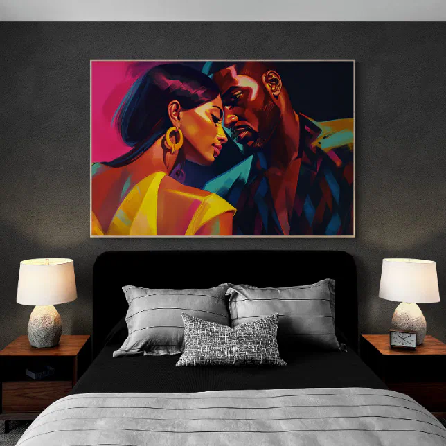 Latinos Dancing in a Miami Nightclub Painting Poster