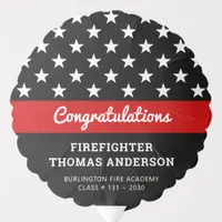 Firefighter Graduation Thin Red Line Party Balloon