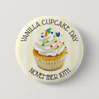 Vanilla Cupcake Day November 10th Holidays Button