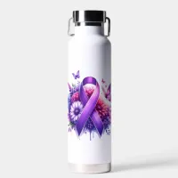 Fibromyalgia Awareness Ribbon Water Bottle