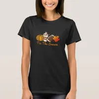 Tis The Season Thanksgiving Leaf Spice Football Fa T-Shirt