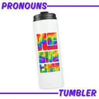 He She They Pronouns Rainbow Thermal Tumbler