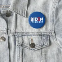 Biden for President White & Red Text Slogan, ZSSG Button