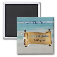 Message in a bottle Beach Wedding Magnet