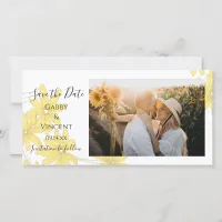 Light Yellow Daisies Wedding Save the Date