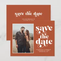 Budget Modern Earth Tones Photo Save the Date
