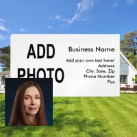 Add Logo or Photo, Business Information Business Card Magnet