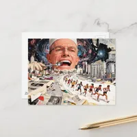 Run! The Denist is Coming A Surreal AI Collage Postcard