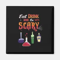 Eat Drink And Be Scary Vintage Art Magnet