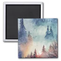 Watercolor Winter Art Magnet