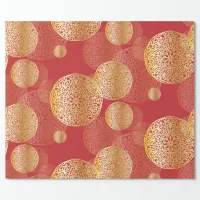 Golden Elegant Splendid Oriental Ornaments Pattern Wrapping Paper