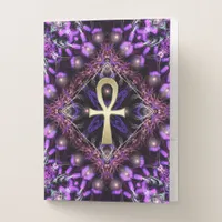 Ankh Purple Light Fractal Tapestry Pocket Folder