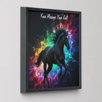Black Horse Peel And Stick Photo Tile