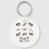 Cottagecore Aesthetic Mushroom Academia Frog Gobli Keychain