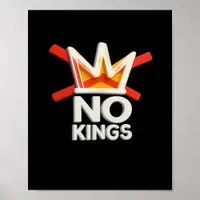 No Kings Anti Minimal Clean Design Poster