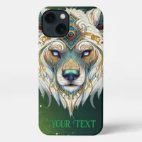 Native American Spiritual Wolf Paper Plate iPhone 13 Case