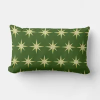 Gold Christmas Stars Lumbar Pillow