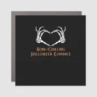 Halloween Haunted Heart Skeletal Bone Chilling Cla Car Magnet