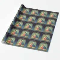 Vintage Madonna and Child Christmas Wrapping Paper