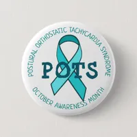 Pots Awareness Month Ribbon Button