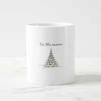 Tis The Season Christmas Tree Debbie Groovy Santa Giant Coffee Mug