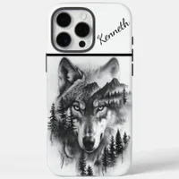 Wolf amid mountains and forest iPhone 16 pro max case