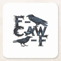 F-Caw-F Classic Creative Style Square Paper Coaster