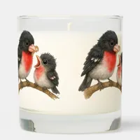 Stunning Rose Breasted Grosbeak Scented Candle