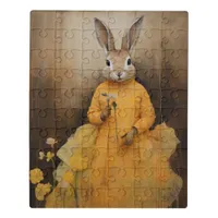Rabbit in a Fancy Yellow Dress Jigsaw Puzzle