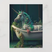 Bathtub Unicorn Postcard