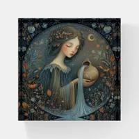 Aquarius Water Bearer Zodiac Celestial Birthday Paperweight