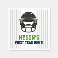 Football First Year Down 1st birthday Napkins