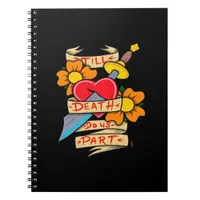Till Death Do Us Part Vintage Tattoo Classic Notebook