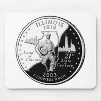 State Quarter of Illinois Reverse Side Faux Mouse Pad
