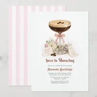 Love is Brewing Espresso Martini Bridal Shower Invitation