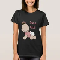 It's a Girl Black Maternity Shirt