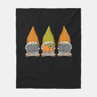 Autumn Gnomes With Pumpkins It’s Fall Y’all Hallow Fleece Blanket