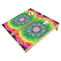Colorful Rainbow Mandala Cornhole Set