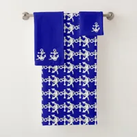 Towel Set - White Boat Anchor