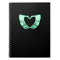 Skeleton Hands, Heart, Xray Halloween Costume Notebook