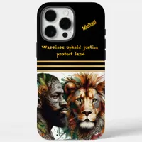 Warrior bonds with lion spirit iPhone 16 pro max case