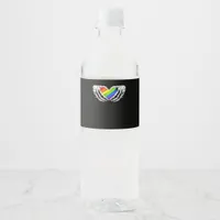 Pride - Pride Skeleton Hands With Heart 2 Classic Water Bottle Label